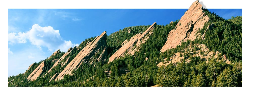 The Flatirons above Boulder, Colorado